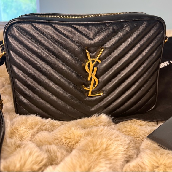Saint Laurent Lou Medium Camera Monogram YSL Calf Crossbody Bag - Picture 15 of 16